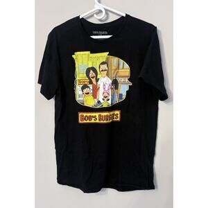 Bob’s Bobs Burgers Official Animated TV Show Intro Black Shirt Unisex Large